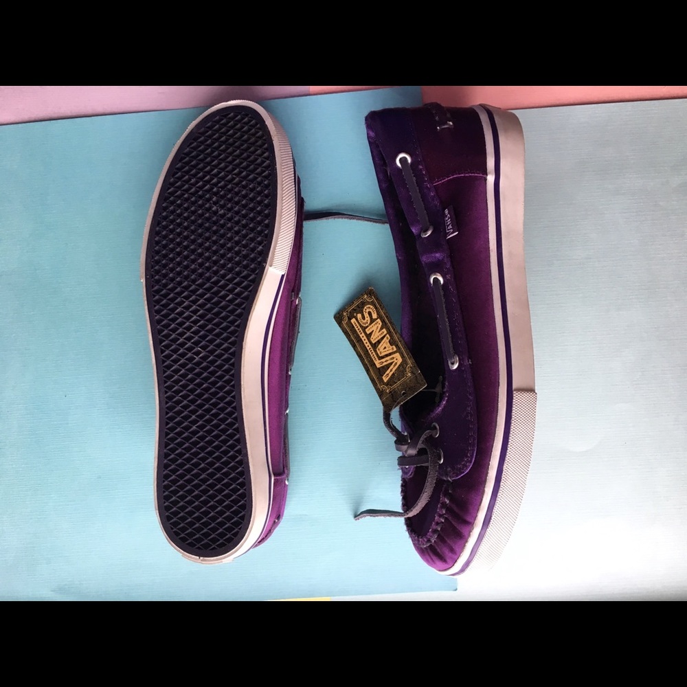 Vans Satin Purple Ballet Flat Sneakers 6.5 Rare